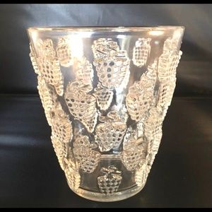 Rene Lalique Malaga Grape Vase Signed Antique